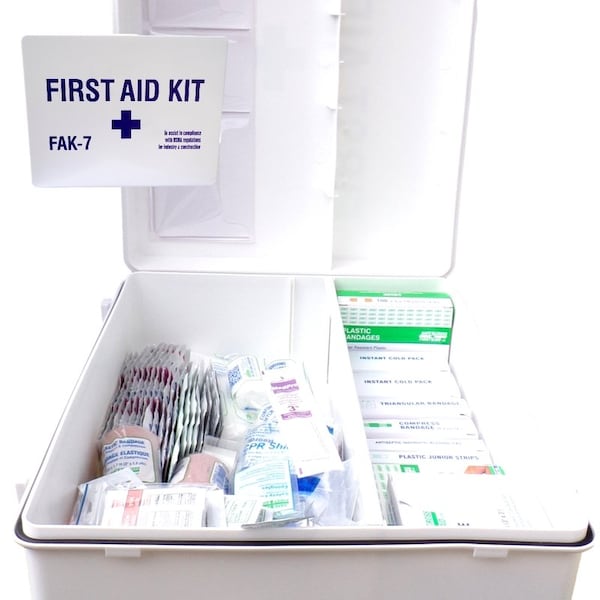Comfitwear First Aid Emergency Kit Minor Emergencies ANSI Compliant Weatherproof Plastic Case XL FAK-7-100-PERSON - main